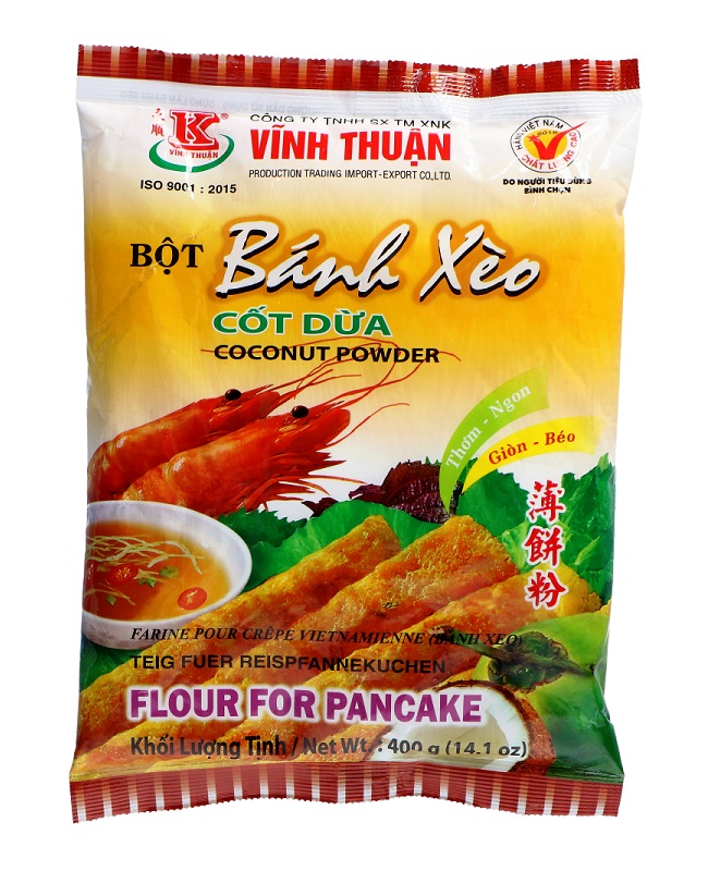 Farina per crepes vietnamite Bành Xèo al cocco -Vinh Thuan 400g.